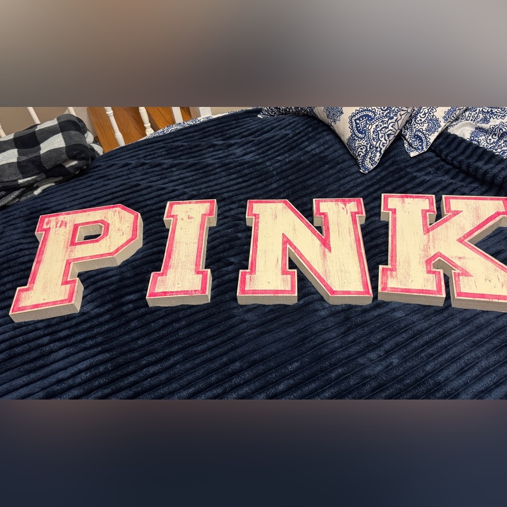 PINK Victoria's Secret Wall Decor in Pink and Cream